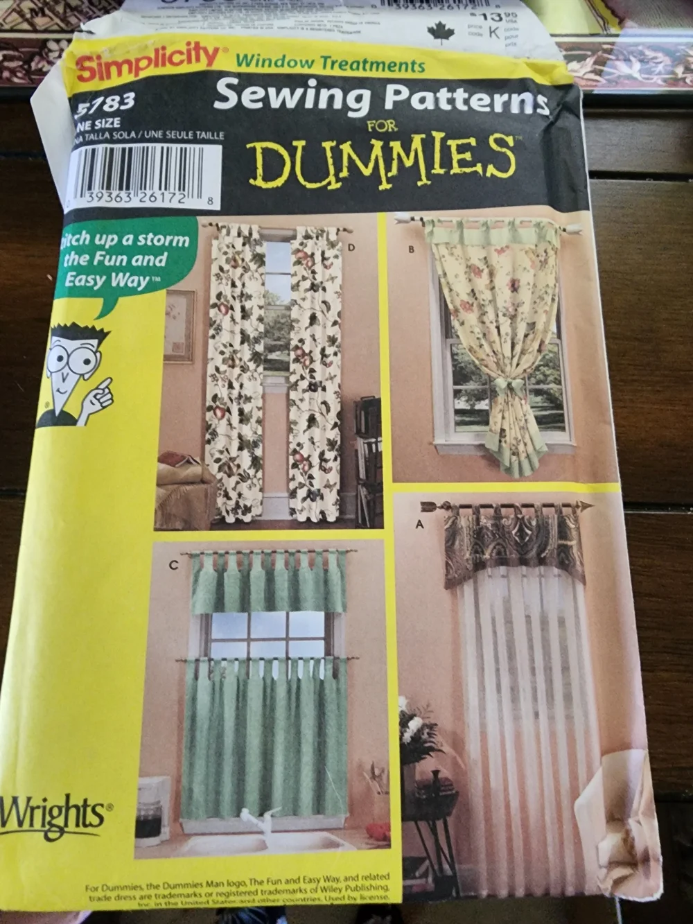 Simplicity Curtains & Drapes Sewing Pattern Lot in Yellow, Green, Pink